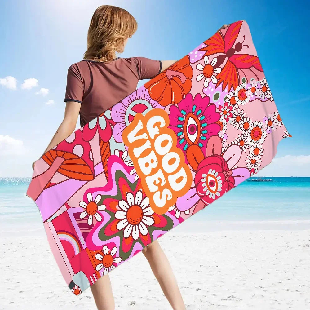 Serviette de plage microfibre douce