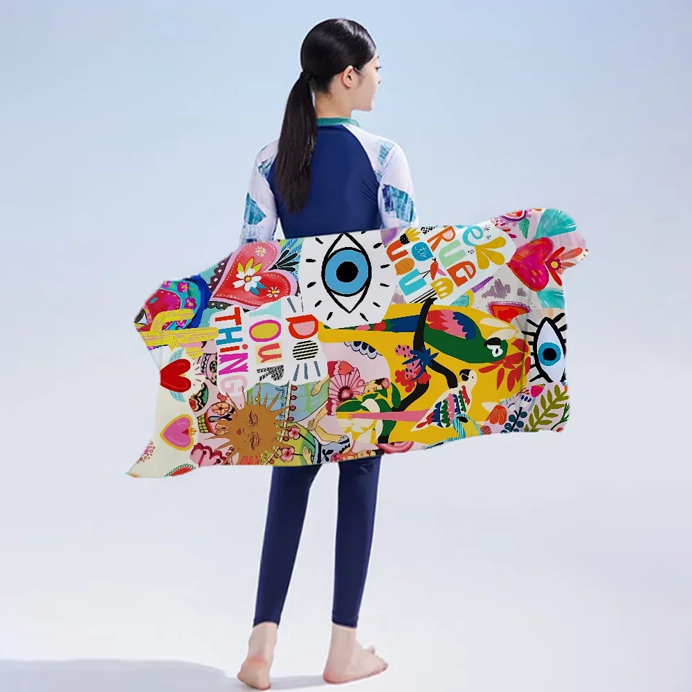 Serviette de plage microfibre douce