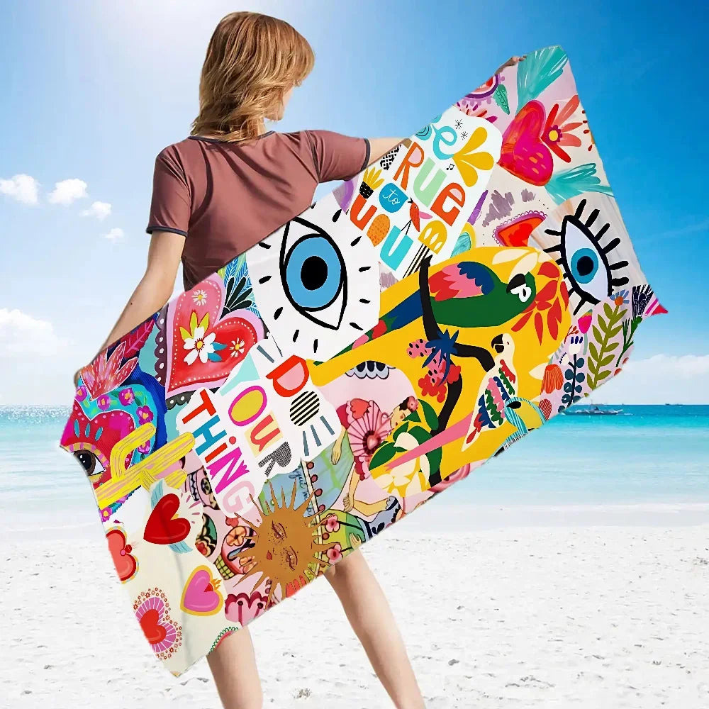 Serviette de plage microfibre douce