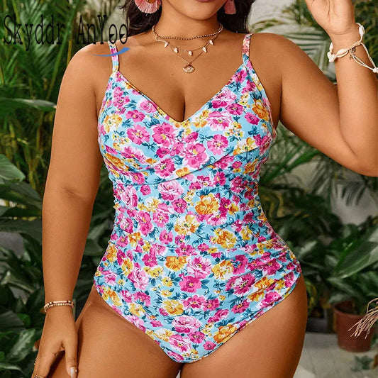 Bikini grande taille femme, floral, deux pièces, taille haute, été 2025
